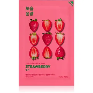 Holika Holika Pure Essence Strawberry brightening sheet mask for an even skin tone 23 ml