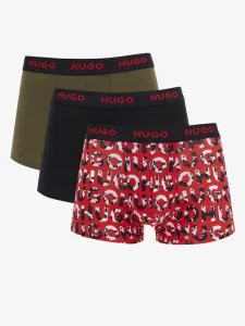 HUGO Triplet Design Boxers 3 Piece Black