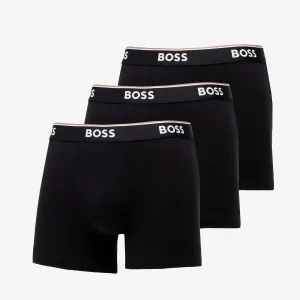 Hugo Boss Stretch-Cotton Boxer Briefs With Logos 3-Pack Black #737352