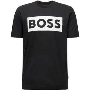 Hugo Boss Mens Mercerised Cotton T-shirt Black Medium