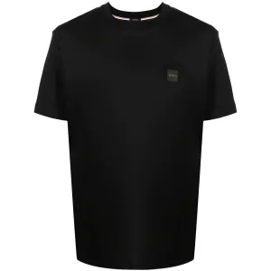 Hugo Boss Mens T Shirt Square Chest Logo Black Large