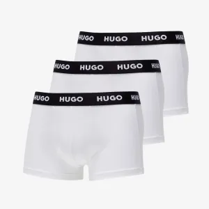 Hugo Boss Logo-Waistband Trunks 3-Pack White #737264