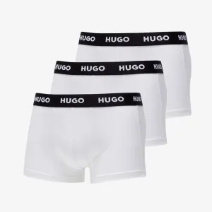 Hugo Boss Logo-Waistband Trunks 3-Pack White #737262