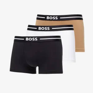 Hugo Boss Stretch-Cotton Trunks With Logo Waistbands 3-Pack Multi #737363