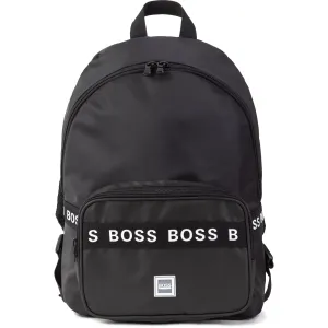 Hugo Boss Boys Black Logo Backpack (38cm) One Size