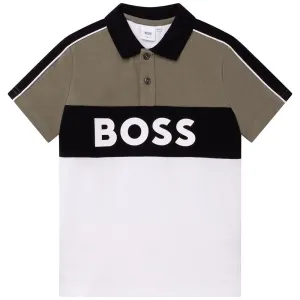 Hugo Boss Boys Logo Polo White 10Y
