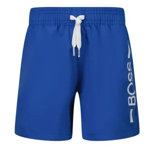 Hugo Boss Baby Boys Logo Swim Shorts Blue, 3M / BLUE