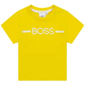Hugo Boss Baby Boys Logo T-shirt Yellow, 3M / YELLOW