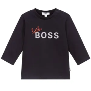Hugo Boss Baby Boys Long Sleeve T-Shirt Navy, 1M / Navy