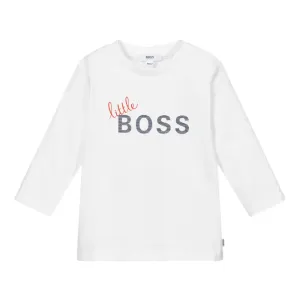 Hugo Boss Baby Boys Long Sleeve T-Shirt White, 1M / White