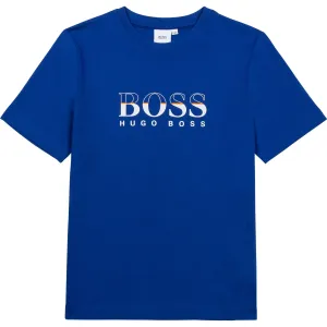 Hugo Boss Boys Blue Logo T-shirt 14Y