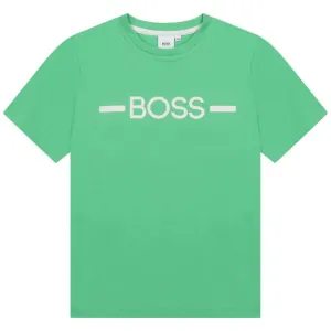 Hugo Boss Boys Logo T-shirt Green 14Y #683049