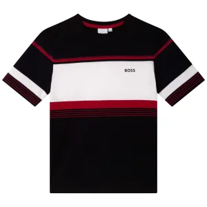 Hugo Boss Boys T Shirt Logo Black 12Y