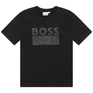 Hugo Boss Kids Iconic Chest Logo T-shirt Black 10Y