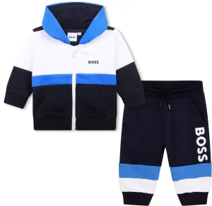 Boss Baby Boys Hoodie and Pants Tracksuit Set in Blue 02A Navy 87% Cotton, 13% Polyester - Trimming: 97% 3% Elastane Lining: 100% Cotton #1760945