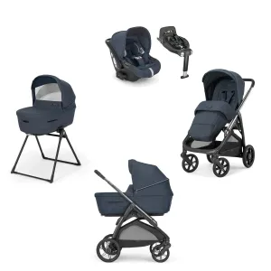 Aptica System Resort Blue, Chassis Color Litio, car Seat Darwin Infant Recline and 360° I-size Base
