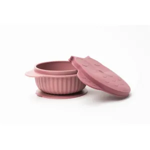 innoGIO GIOfresh Owl silicone bowl with cap Pink 380 ml