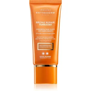Institut Esthederm Bronz Repair Sunkissed Protective Anti-Wrinkle And Firming Tinted Face Care tinted sunscreen with anti-wrinkle effect with medium s