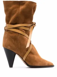 ISABEL MARANT - Lidly Velvet Heel Ankle Boots #1206240