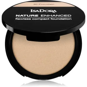 IsaDora Nature Enhanced Flawless Compact Foundation Compact Cream Foundation Shade 80 Porcelain 10 g