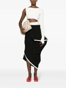 ISSEY MIYAKE - Asymmetric Midi Skirt