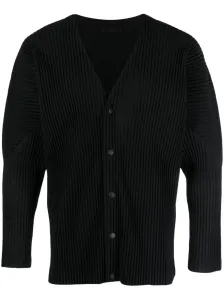 ISSEY MIYAKE - Pleated Buttoned Cardigan #1738073