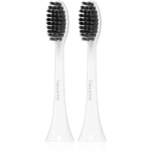 iWhite Instant battery-operated sonic toothbrush replacement heads with activated charcoal 2 pc