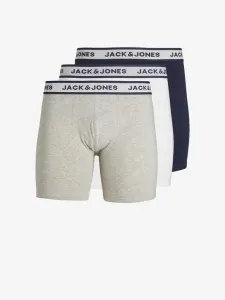 Jack & Jones Solid Boxers 3 Piece Grey #1520370