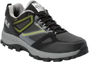 Jack Wolfskin Mens Outdoor Shoes Downhill Texapore Low Black/Lime 44