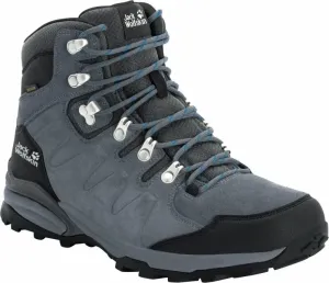 Jack Wolfskin Mens Outdoor Shoes Refugio Texapore Mid Grey/Black 39,5