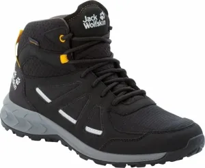Jack Wolfskin Mens Outdoor Shoes Woodland 2 Texapore Mid Black/Burly Yellow XT 39,5