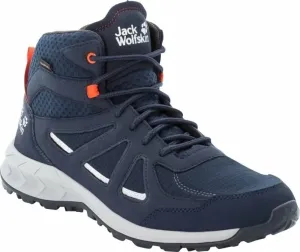 Jack Wolfskin Mens Outdoor Shoes Woodland 2 Texapore Mid Dark Blue/Red 39,5