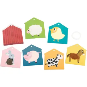 Janod Tactile Cards activity toy Farm 12 m+ 6 pc