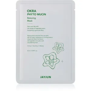 Jayjun Okra Phyto Mucin sheet mask with soothing effect 25 ml