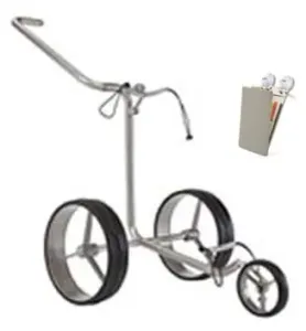 Jucad Junior Steel 3-Wheel SET Silver Manual Golf Trolley