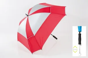 Jucad Telescopic Umbrella Windproof With Pin Red/Silver