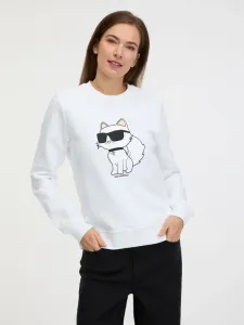 Karl Lagerfeld Ikonik 2.0 Choupette Sweatshirt White #1888327