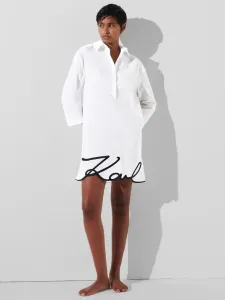 Karl Lagerfeld Karl DNA Signature Dresses White #1889645