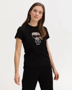 Karl Lagerfeld Ikonik Rhinestone T-shirt Black