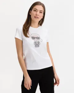 Karl Lagerfeld Ikonik Rhinestone T-shirt White