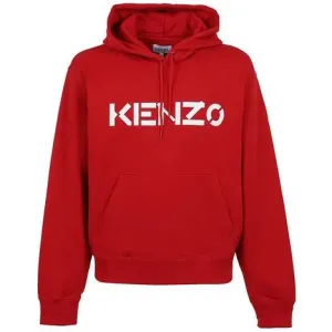 Kenzo Men's Logo Print Hoodie Cherry M
