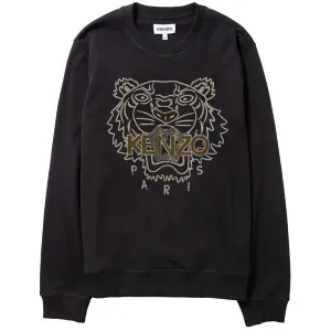 Kenzo Men's Embroidered Tiger Sweater Black L