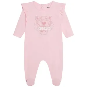 Kenzo Baby Girls Tiger Logo Sleepsuit Pink 6M
