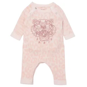 Kenzo Baby Girls Tiger Logo Romper Pink 9M