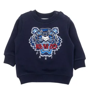 Kenzo Baby Boys Tiger Print Sweatshirt Navy 12M #1577447