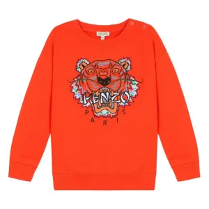 Kenzo Baby Boys Tiger Print Sweatshirt Orange 6M