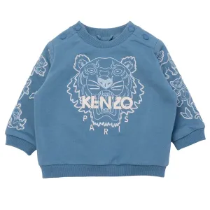 Kenzo Baby Boys Tiger Sweater Blue 12M #673922