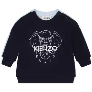 Kenzo Baby Elephant Logo Sweater Navy 3Y