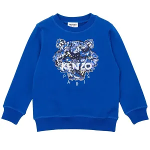 Kenzo Boys Tiger Sweater Blue 10A #673753