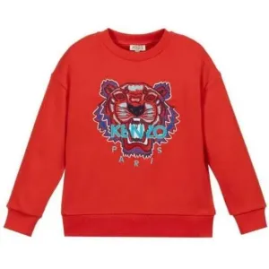 Kenzo Boys Tiger Sweater Red 10Y #1577441